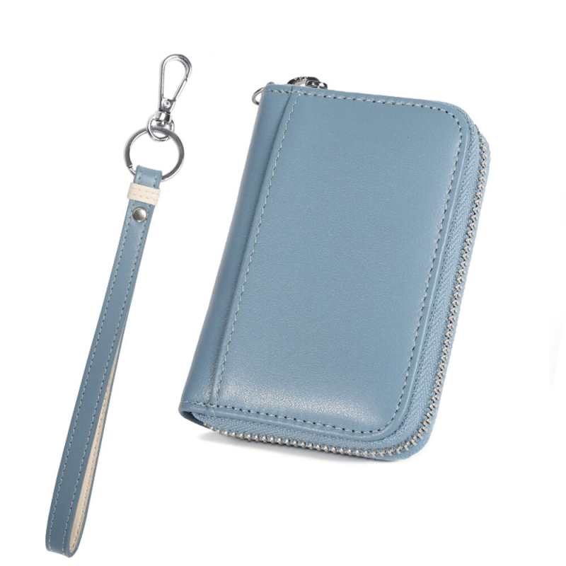Portefeuille zippé pour cartes d'identité et de crédit, portefeuille en cuir élégant, étui de rangement, porte-cartes de visite, porte-monnaie.