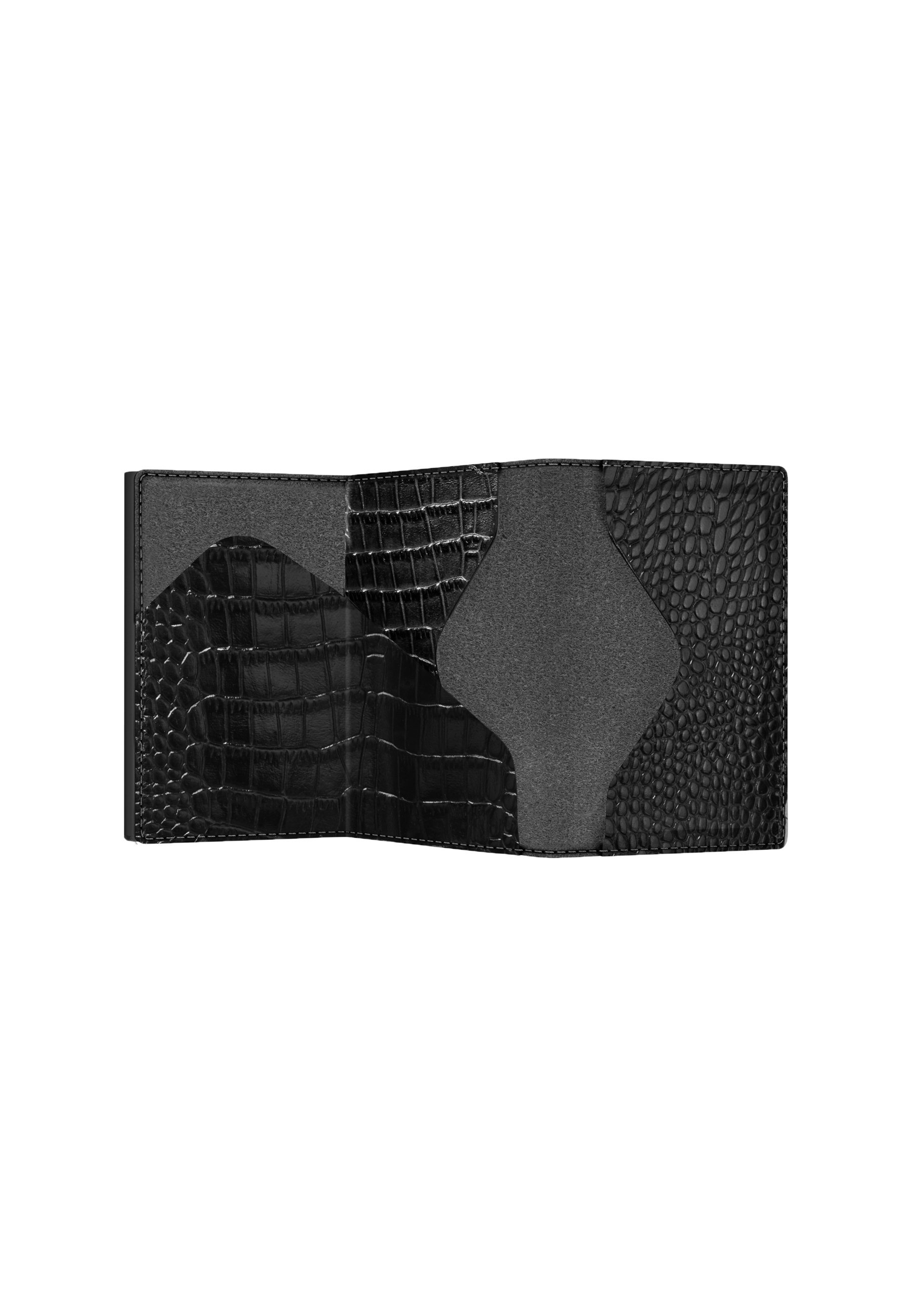 Portefeuille Tru Virtu - croco noir