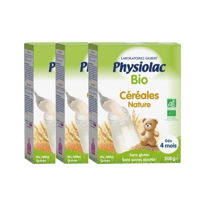 Physiolac Biologische 3-pack Naturel Ontbijtgranen