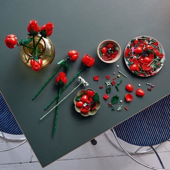 LEGO® 10328 Icons Bouquet di rose, fiori artificiali per decorazione, regalo di San Valentino per adulti