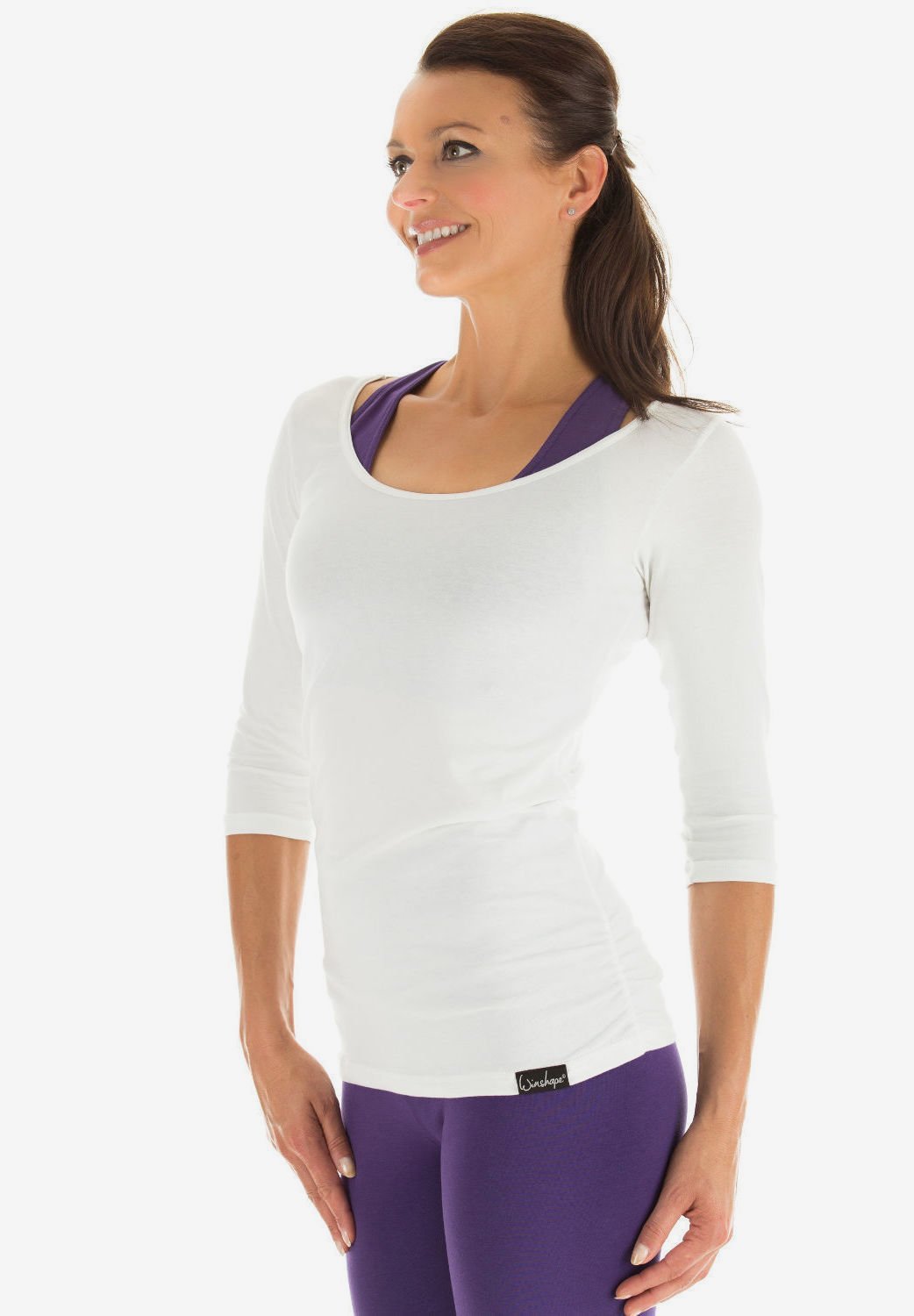 Top s dlhým rukávom Winshape - biely