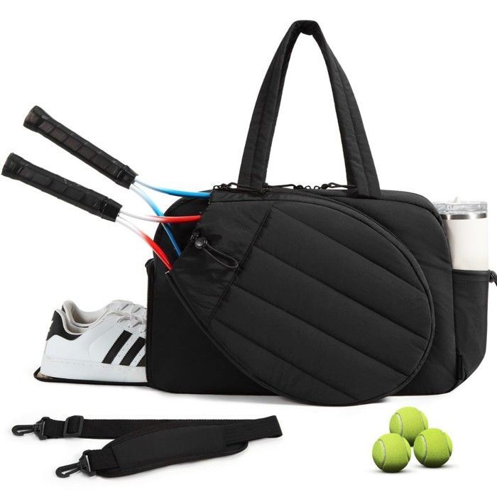 Bolsa multifuncional para raquetas de tenis XJYDNCG, bolso deportivo ligero para hombres y mujeres - Negro