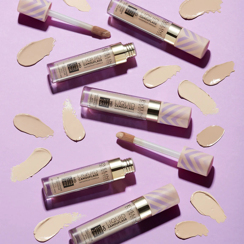 Corretivo líquido à prova d'água Eveline Cosmetics Liquid Camouflage com ácido hialurônico