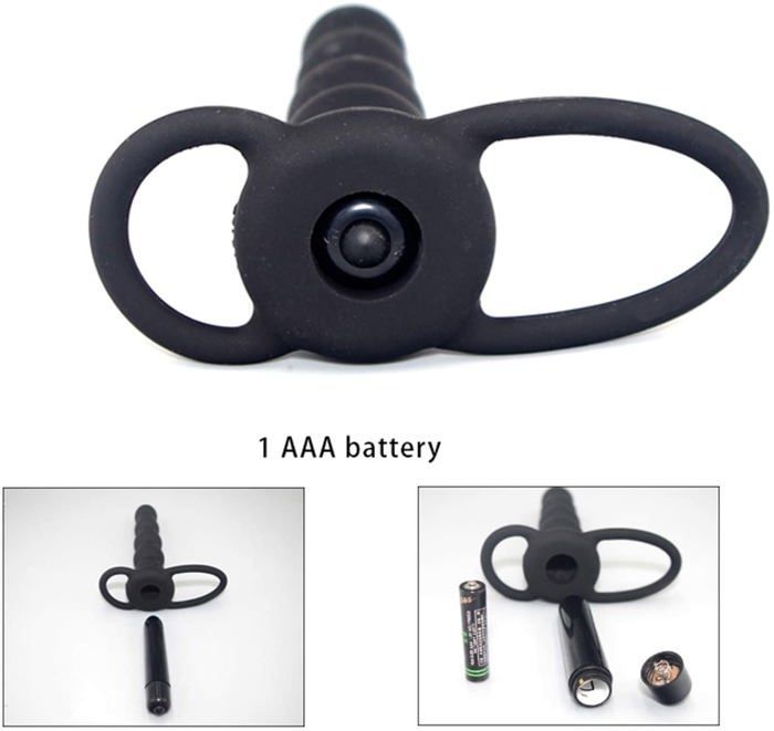 Plug anal en silicone avec sangle pour pénis, petites perles anales, jouets sexuels, plug anal flexible avec anneau pénien, anneau1