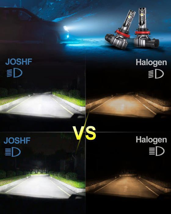 Faro LED H11, bombilla LED H11, faros de 60 W CSP 6000 K blancos para coche y moto, bombillas de repuesto para coche.