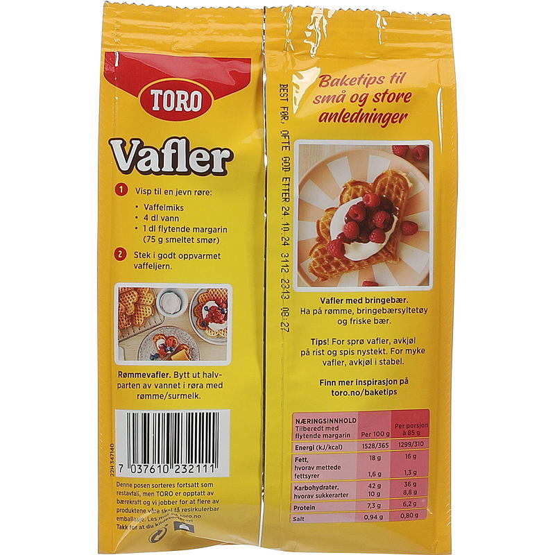Miscela per waffle Toro 248 g Toro