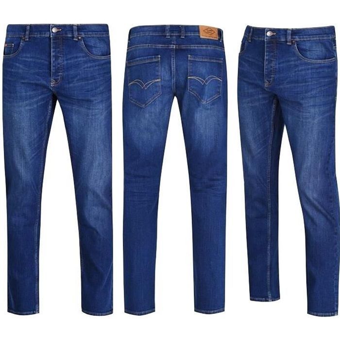 Jeans da uomo LEE COOPER a taglio dritto, lavaggio grezzo, taglie dalla 40 alla 48