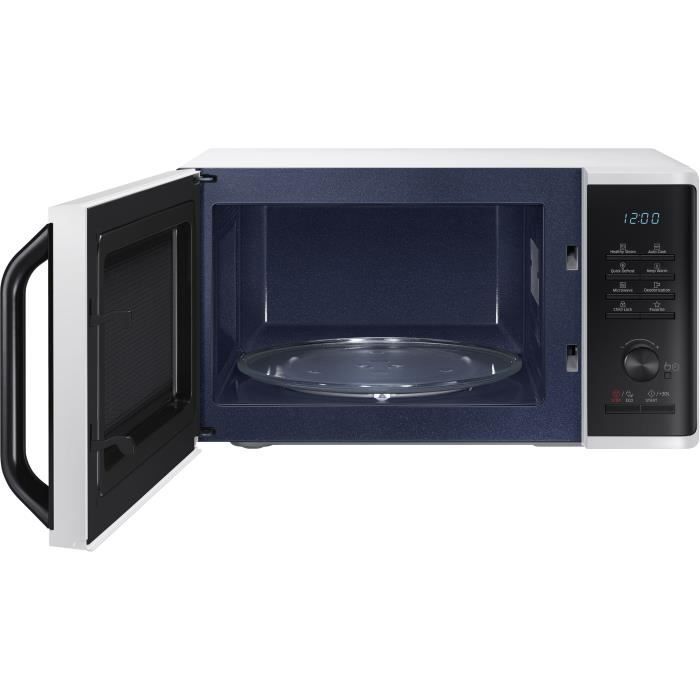 23L Solo Magnetron - SAMSUNG - MS23K3555EW - Wit - Elektronische bediening + knop - Warmhoudfunctie
