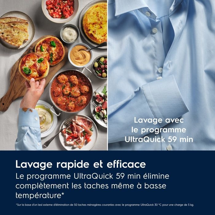 Lave-linge hublot Pose-libre StamCare 700 11 kg ELECTROLUX EW7FI1114OV Classe a ‐5%
