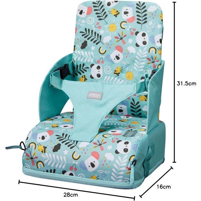 NUBY Panda Child Booster Seat - Foldable - Foam - Waterproof - From 6 months