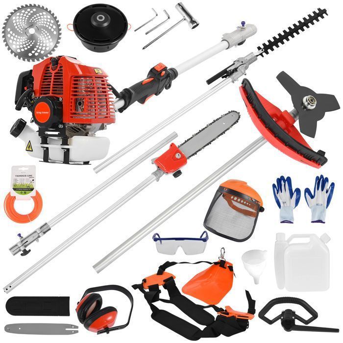 FLASIDU 5-in-1 2-takt rugbosmaaier - 8000-9500 tpm - 25 cm