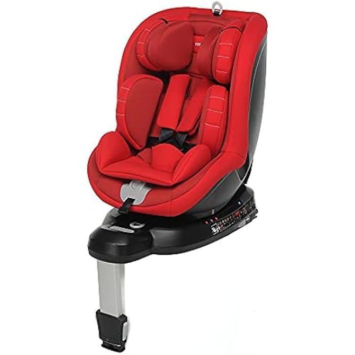 Seggiolino auto girevole a 360° Foppapedretti Logik I-Size Isofix per bambini da 40 a 105 cm (fino a 18 kg), rosso