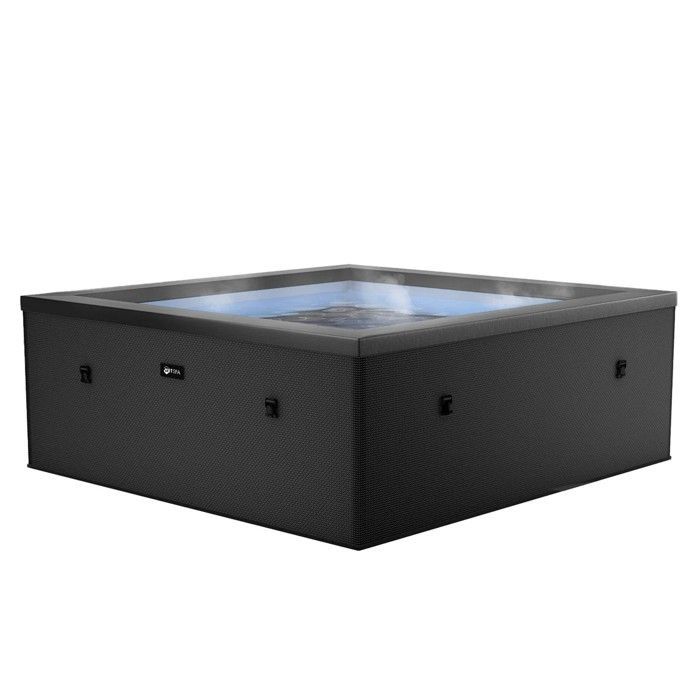 NETSPA Spa – Celestia – Halbstarr, quadratisch, 6 Personen, Anthrazit – SP-CLS6-CB