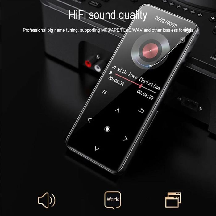 Lecteur MP4 Écran Tactile Couleur Bluetooth Métal 100h Autonomie 128G Extensible YONIS