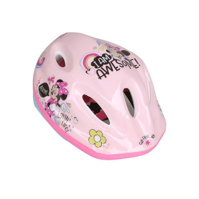 DISNEY Minnie Mouse Casque de vélo sûr pour fille, léger, réglable 52-56 cm