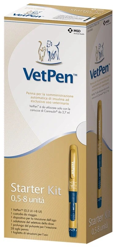 Caninsuline Vetpen Intervet Vetpen Veterinaire insulinepen 0,5 IE - 8 IE Startpakket voor diabetische honden en katten