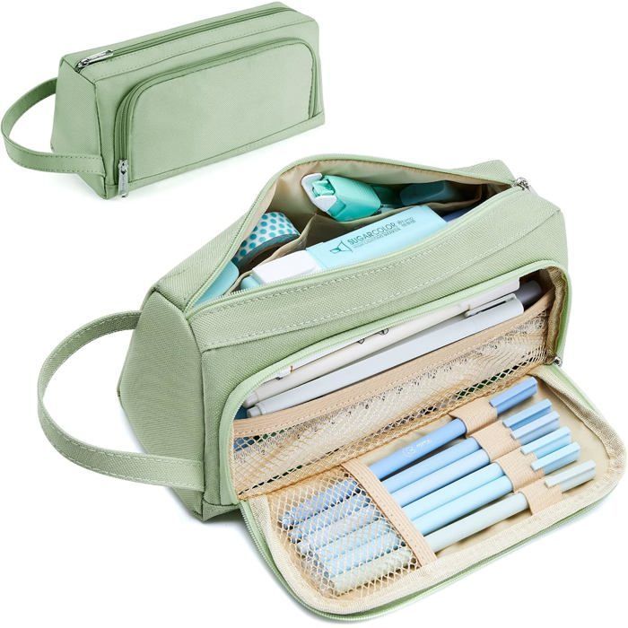 Estuche para lápices - estuche para lápices para niño - estuche para lápices para niña - estuches para lápices para la escuela - útiles escolares - 2 compartimentos - extra grande - Para