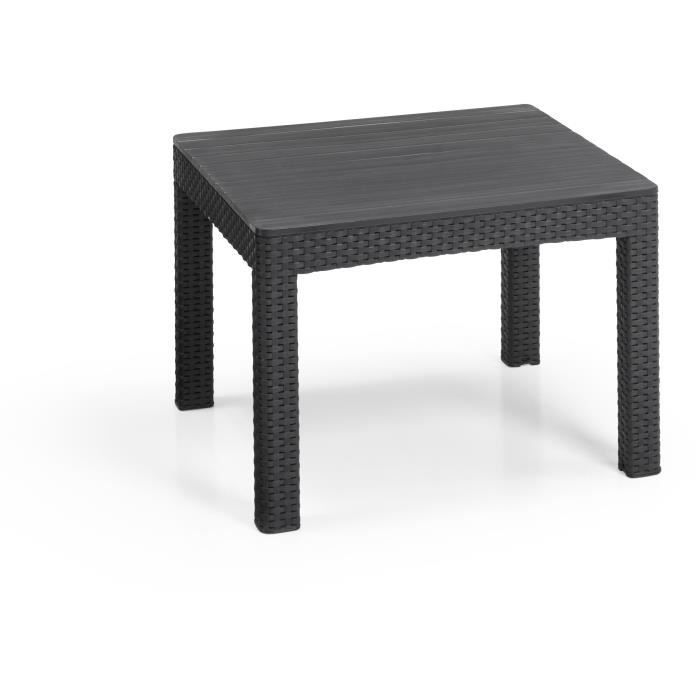 Garden furniture set - resin with woven rattan look - Allibert by KETER - 5 people - SanRemo - Graphite Grey