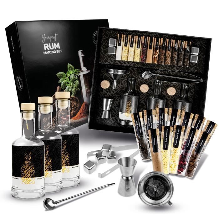 DIBYS DIY Rum Making Kit with Spices and Bar Accessories - Gift for Dad