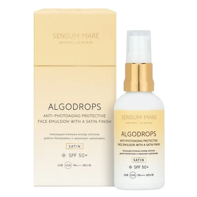 Sensum Mare Algodrops Satin Kremowa emulsja ochronna SPF 50+ UVB UVA PA++++ HEV/IR