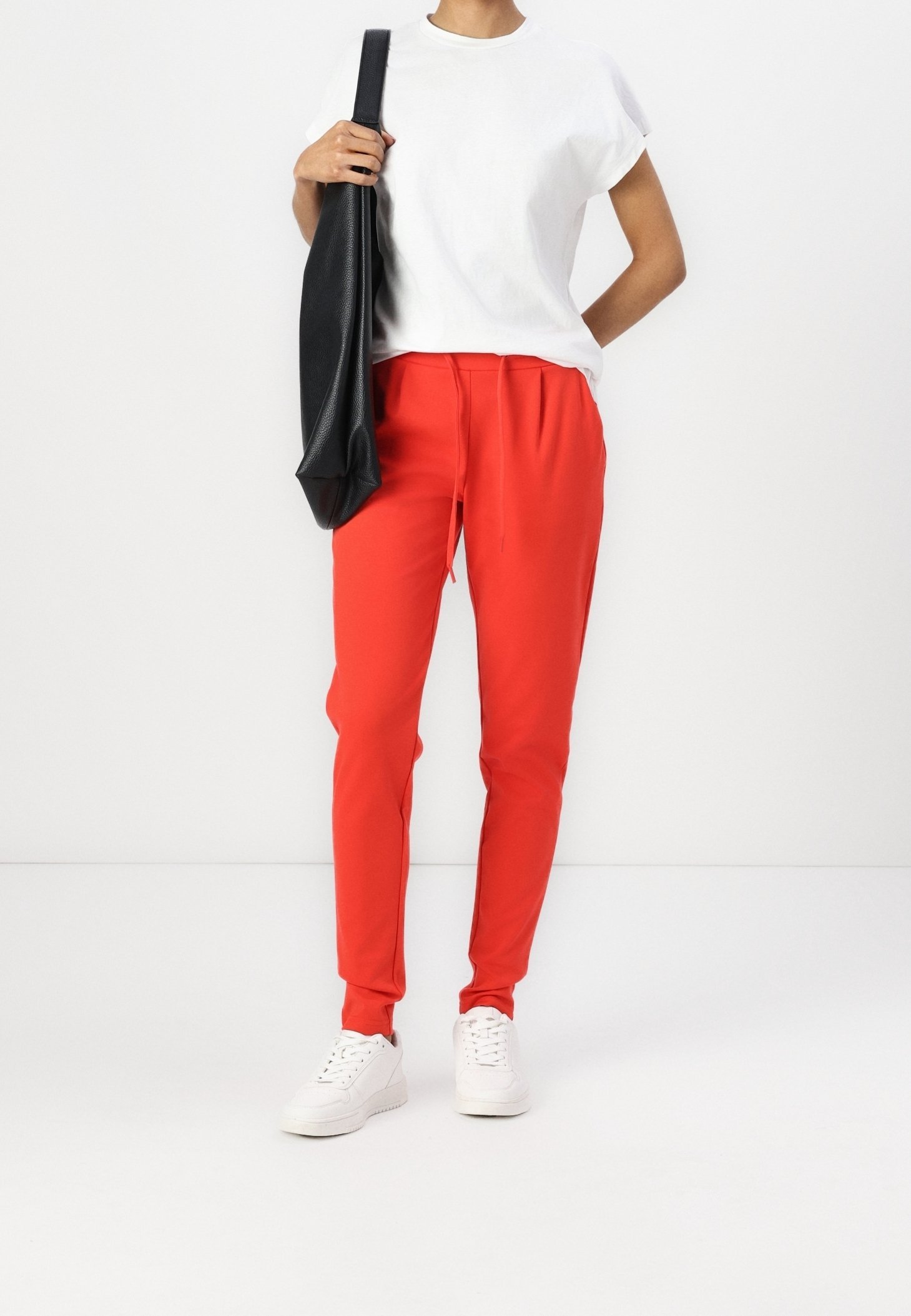ICHI trainingsbroek - gemêleerd rood