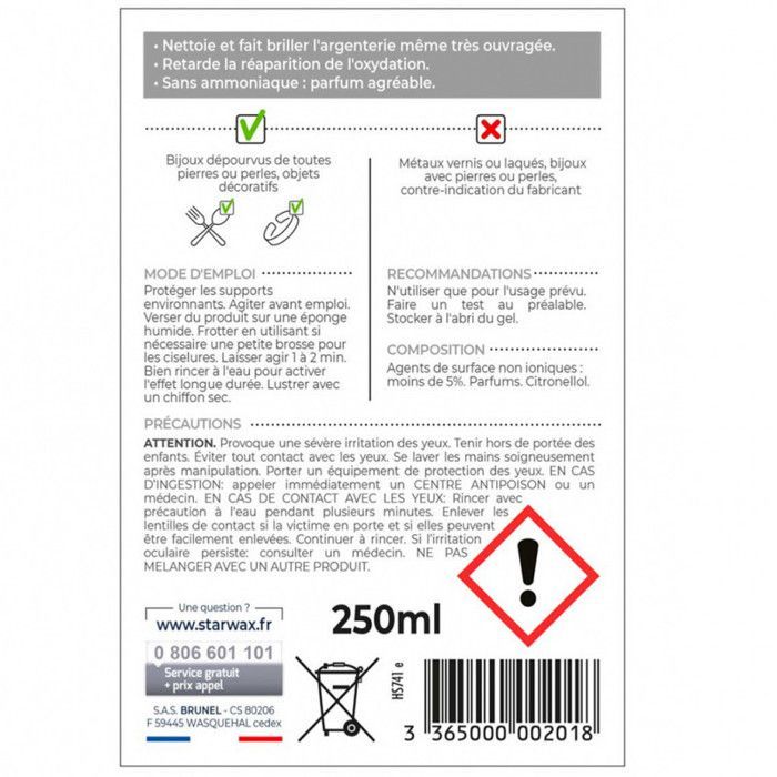 Nettoyant spécial pour argent - 250 mL