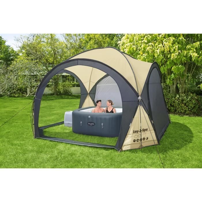 Dôme de protection pour spa Lay-Z-Spa® - BESTWAY - 390x390x255 cm - Gris - Protection anti-UV