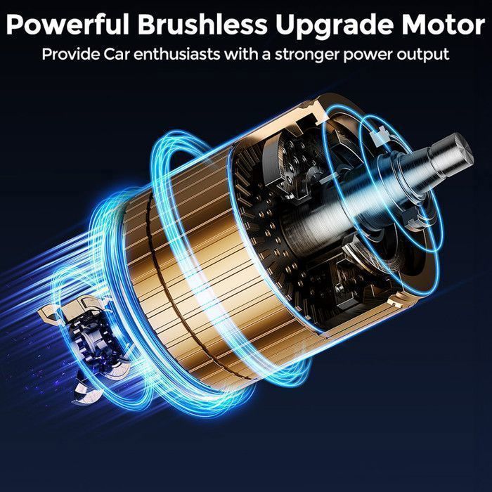 Llave de impacto inalámbrica sin escobillas POWTOOLS con dos baterías de 3,0 Ah, 550 Nm, 5 vasos de impacto.