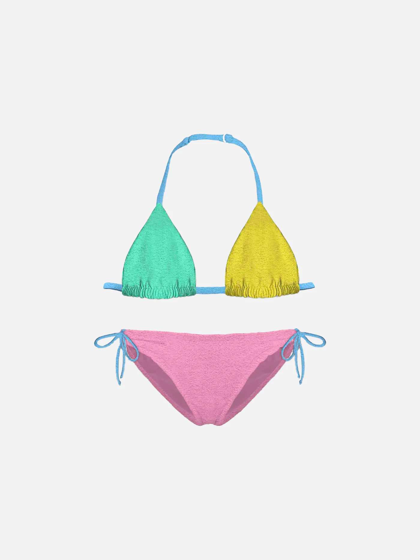 Meisjesbikini van veelkleurige spons