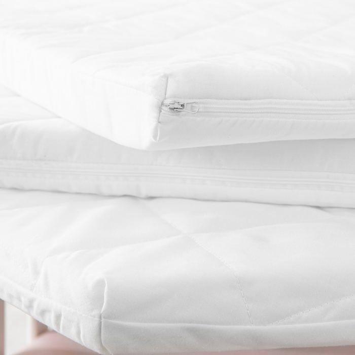 Matelas pour Parc Bébé ROBA - 100 x 100 cm - Déhoussable - Blanc