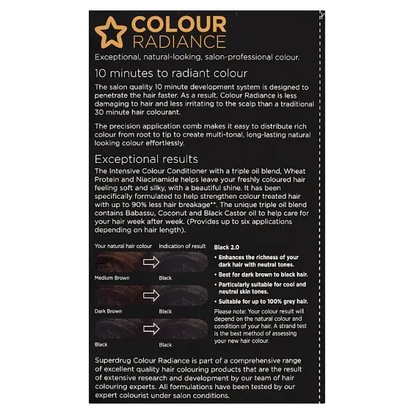 Superdrug Color Radiance Black 2/0