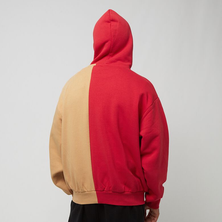 Sudadera con capucha extragrande de tejido retro con abertura