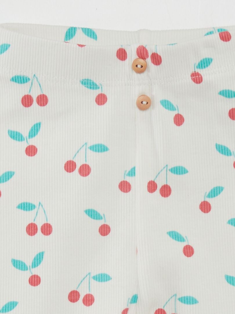 Lange legging met print - WIT