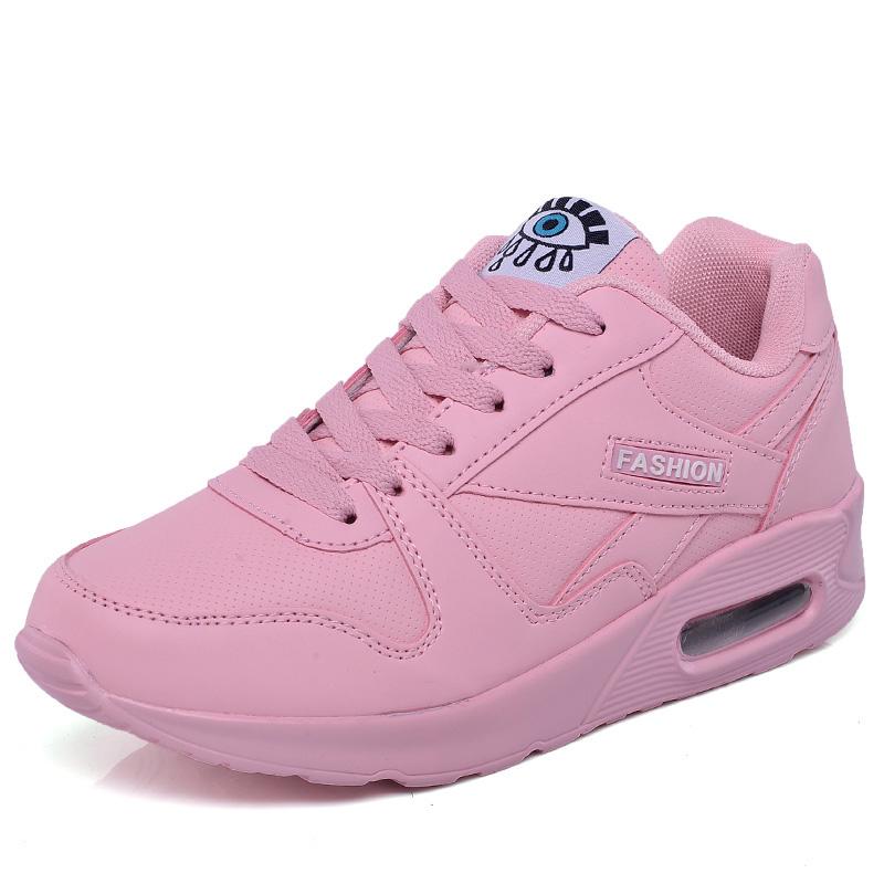 5 couleurs femmes PU cuir plate-forme chaussures plates coussin d’air Sneakers mode blanc dames Basket Tenis chaussures respirantes baskets