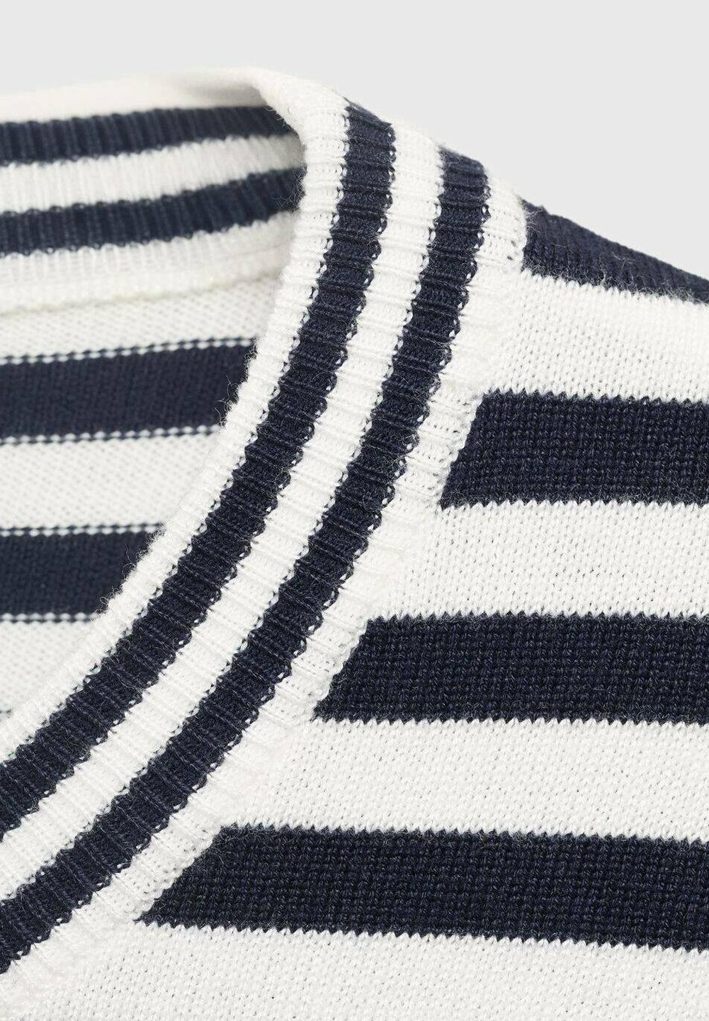 Mango STRIPED SHORT-SLEEVED - Tričko s potiskem - tmavě modrá