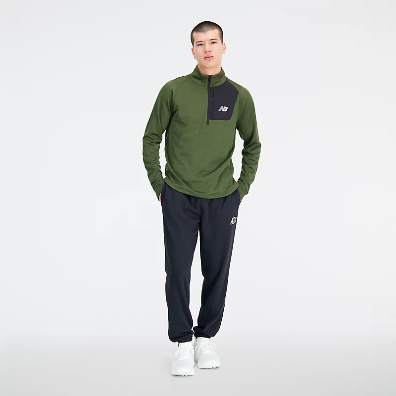 Męska bluza NB Heat Grid Half Zip - KOMBU HEATHER