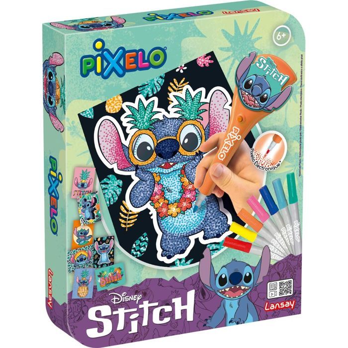JUGUETE - LANSAY - Pixelo Stitch - 8 ilustraciones - Multicolor - Para mayores de 6 años