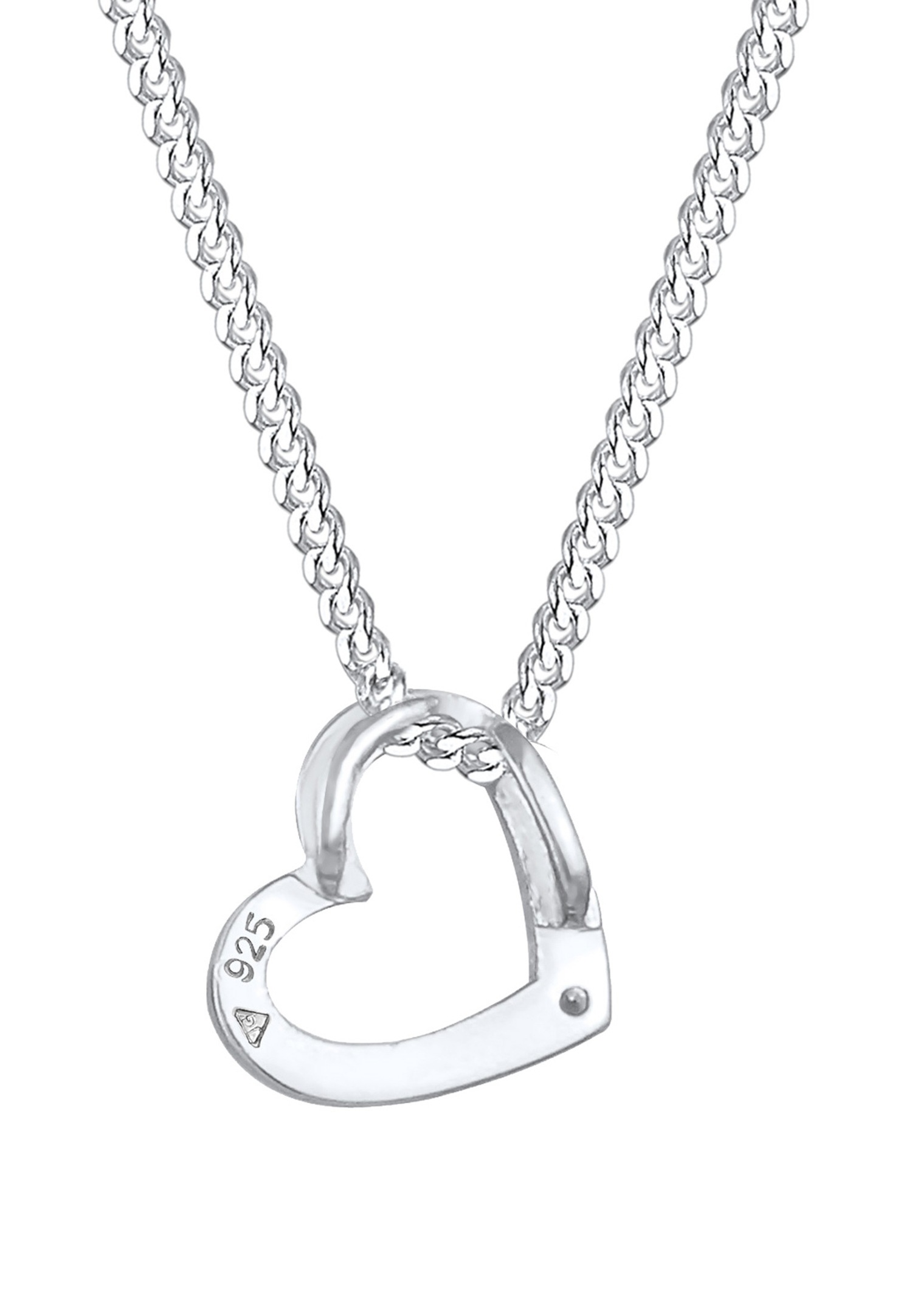 Elli Femmes Pendentif Coeur avec Cristal en Argent Sterling 925