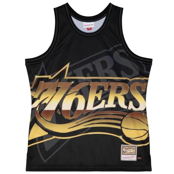 Basketballtrøje - MITCHELL & NESS - Big Face 4.0 - Ærmeløs - Sort - Åndbar