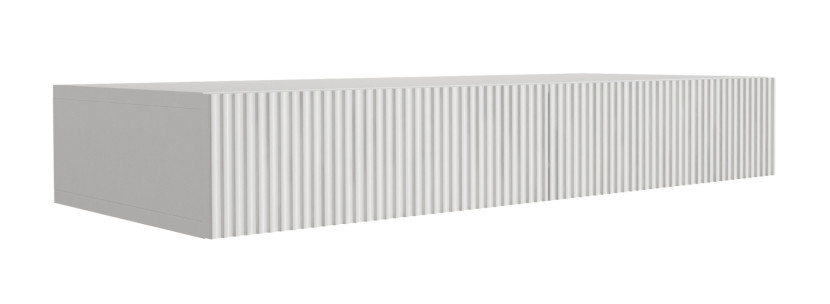 Toaletka z dwiema szufladami, front ryflowany, biały, 100 x 40 x 16 cm