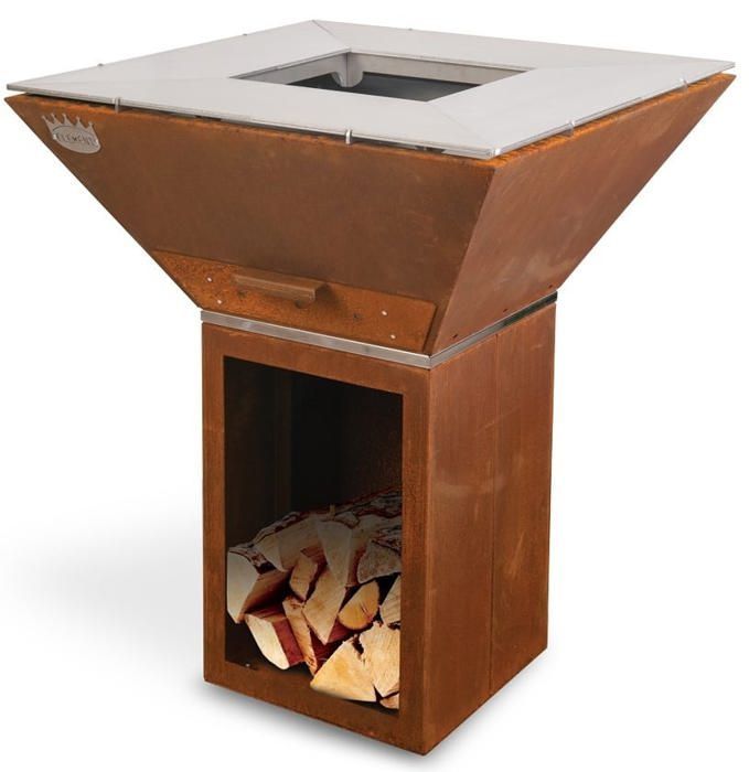 Clementi Colorado Corten Steel Brazier/Plancha Barbecue