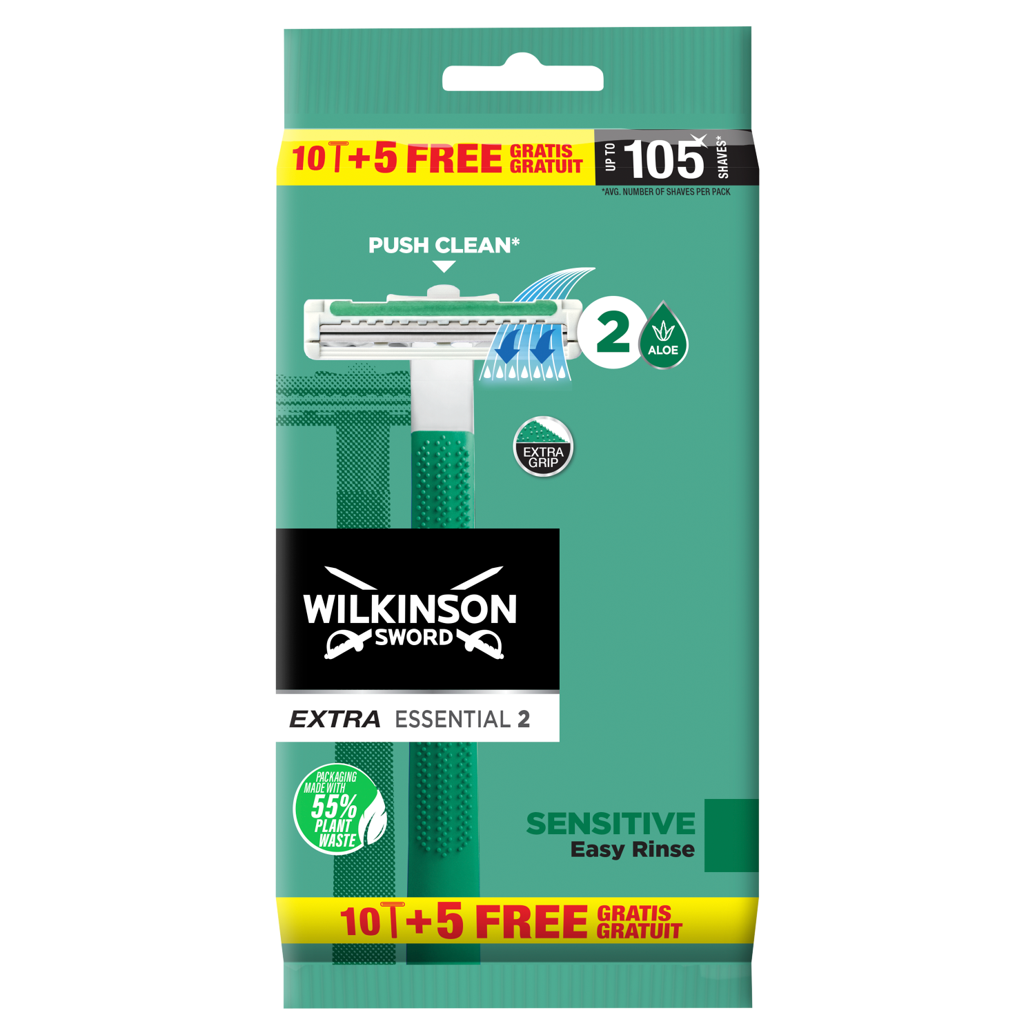 Wilkinson herrhyvlar 10+5 st Extra 2 Sensitive