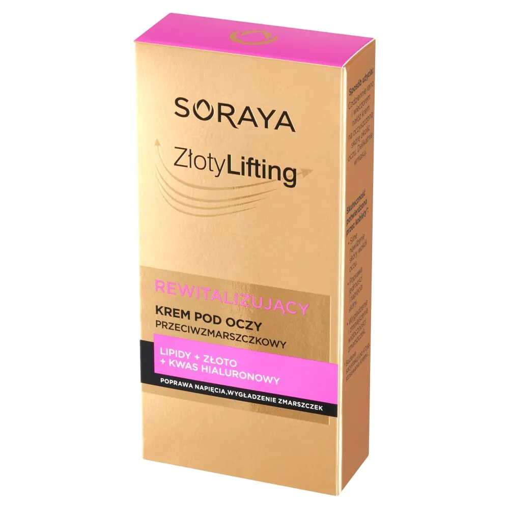 Soraya Złoty Lifting Rewitalizujący krem przeciwzmarszczkowy pod oczy 15ml