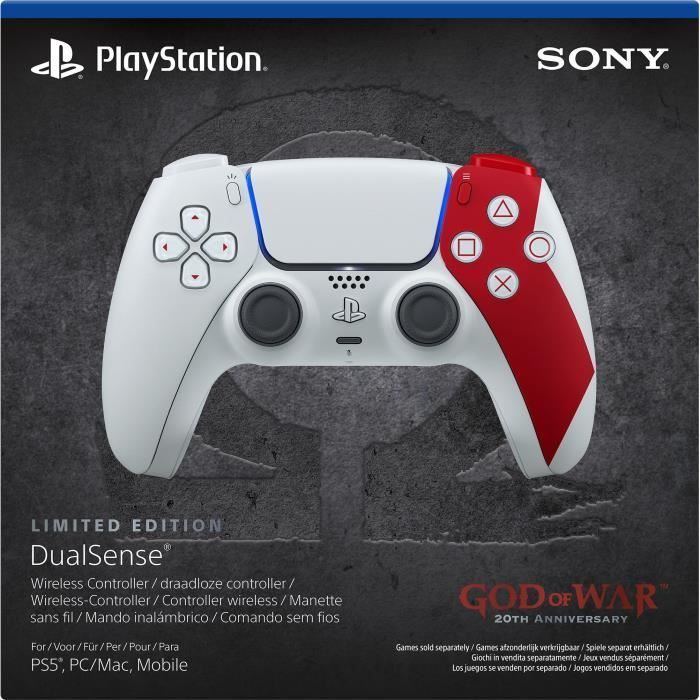 Manette sans fil DualSense™ - Édition Limitée God of War™ 20 ans I PS5 et PC