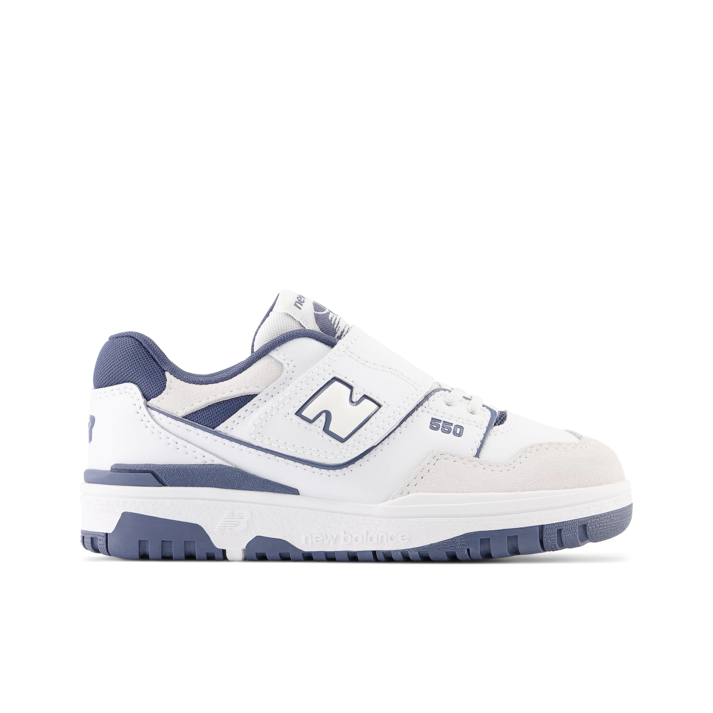 550 Bungee Lace with Top Strap White con vintage indigo