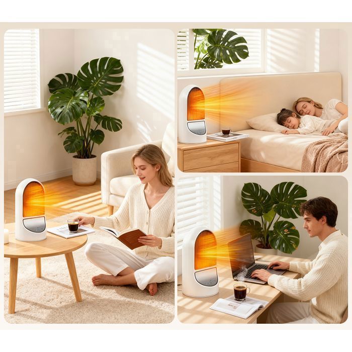 Urbiola-Chauffage d'appoint EcoSec-1200W, radiateur soufflant, radiateur, protection anti-basculement, silence.