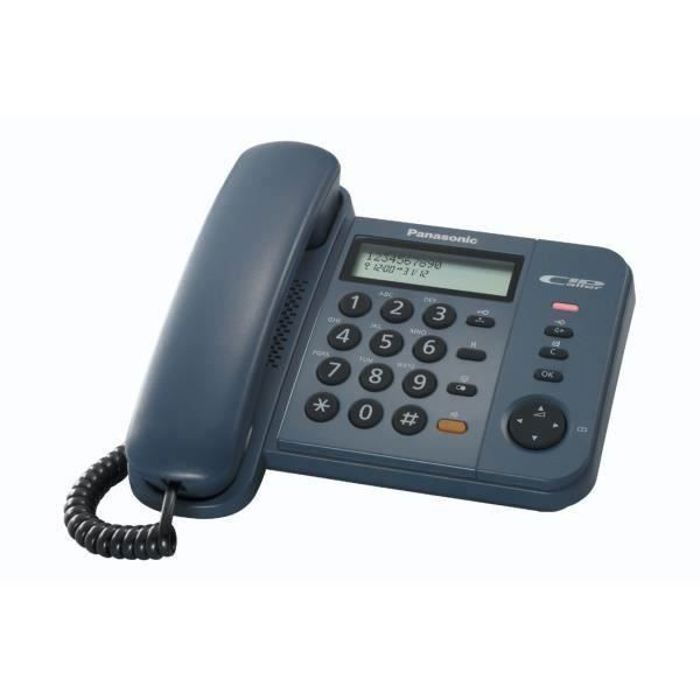 Teléfono con cable PANASONIC KX-TS580 - 50 entradas - Azul