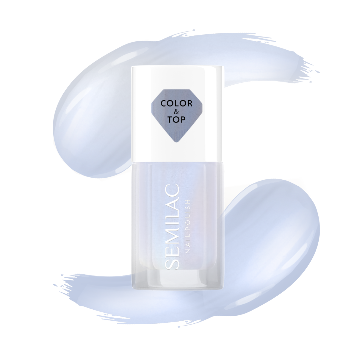 Semilac Blue Holo Glazed