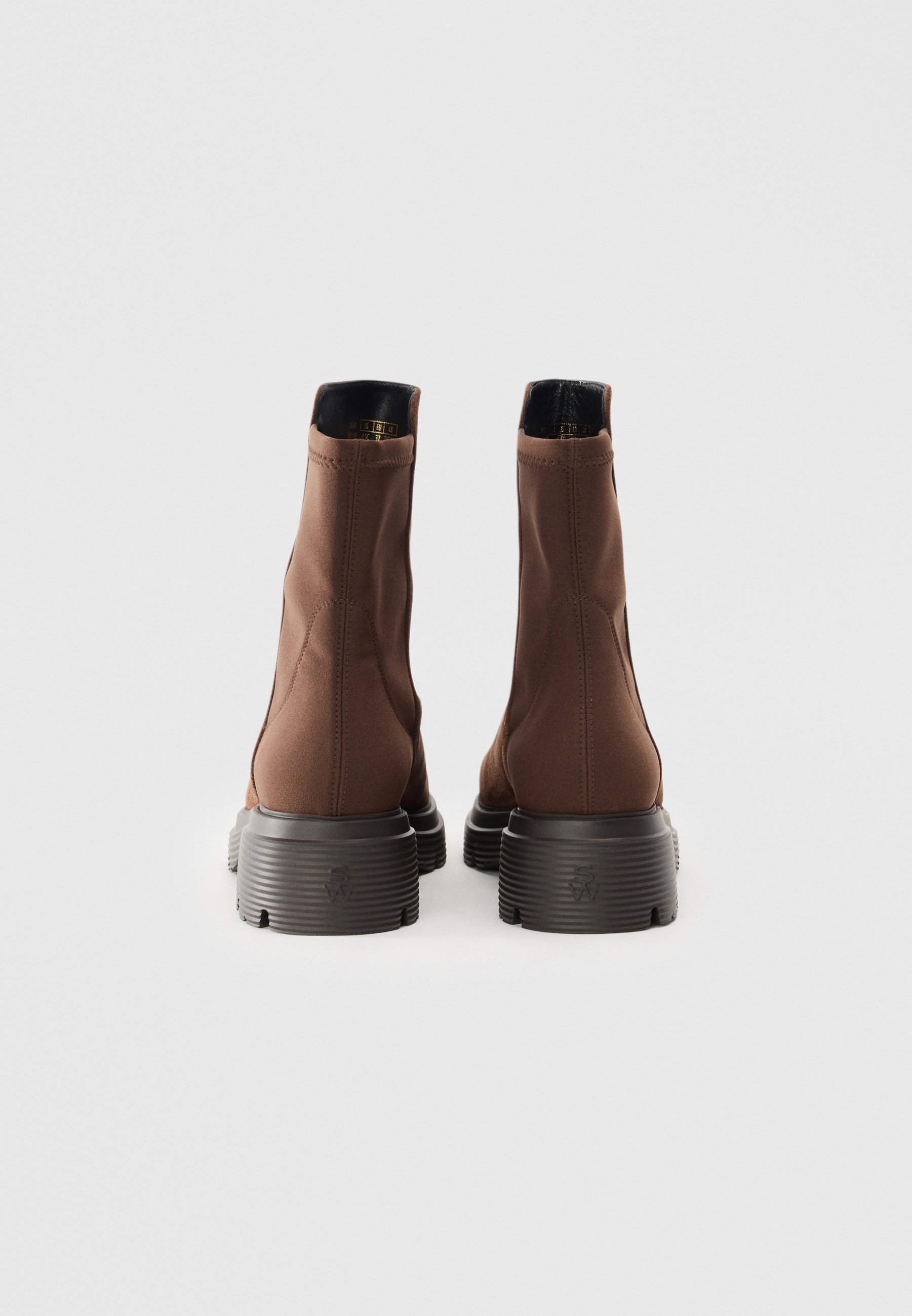 Stuart Weitzman platform enkellaarsjes - walnoot
