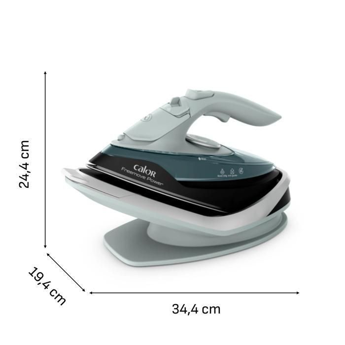 Ferro da stiro a vapore senza fili Calor Freemove Power, 2600 W, emissione di vapore continua 40 g/min, getto vapore 220 g/min, efficiente, leggero, FV6672C0